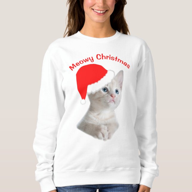 Meowy Christmas Sweatshirt (Vorderseite)