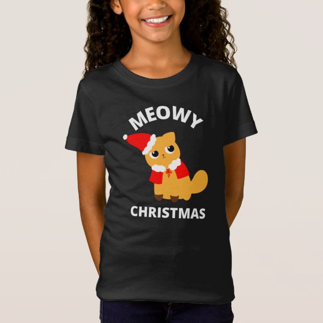 Meowy Christmas T-Shirt (Vorderseite)