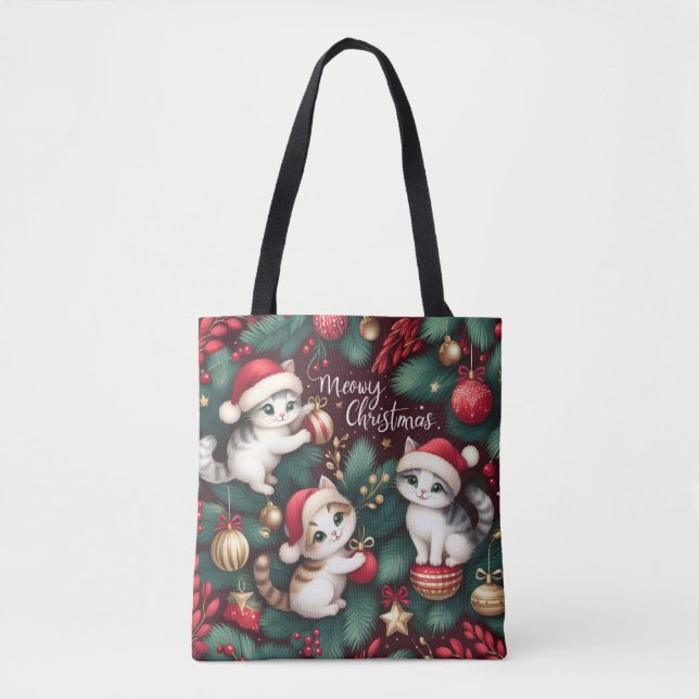 Meowy Christmas - Tasche (Vorderseite)