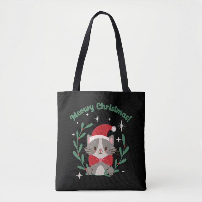 Meowy Christmas Tasche (Vorderseite)