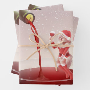 Meowy Christmas Toast Geschenkpapier Set