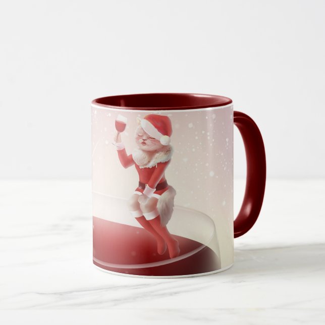 Meowy Christmas Toast Tasse (VorderseiteRechts)