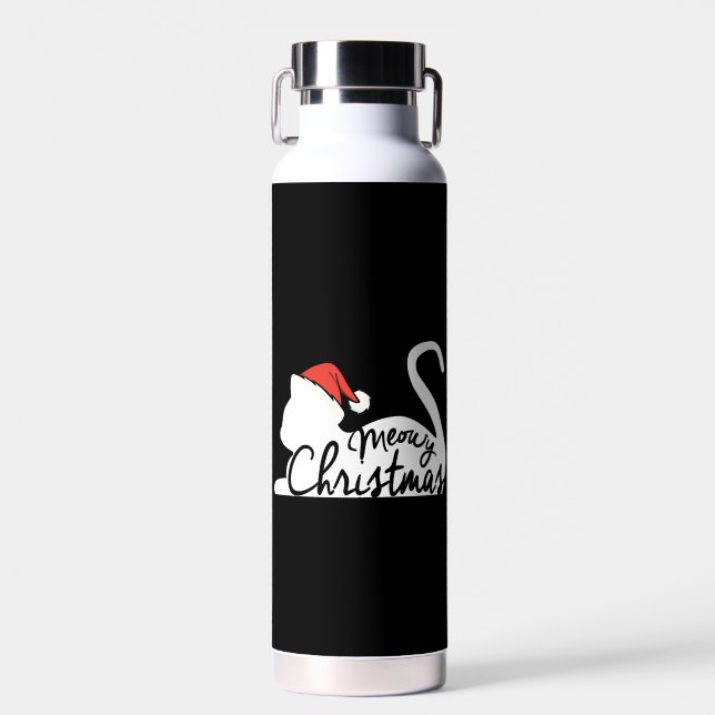 Meowy Christmas Trinkflasche (Vorne)