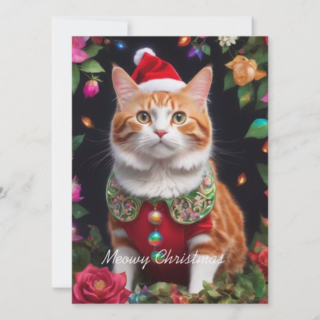 Meowy Feiertagskarte (Vorderseite)