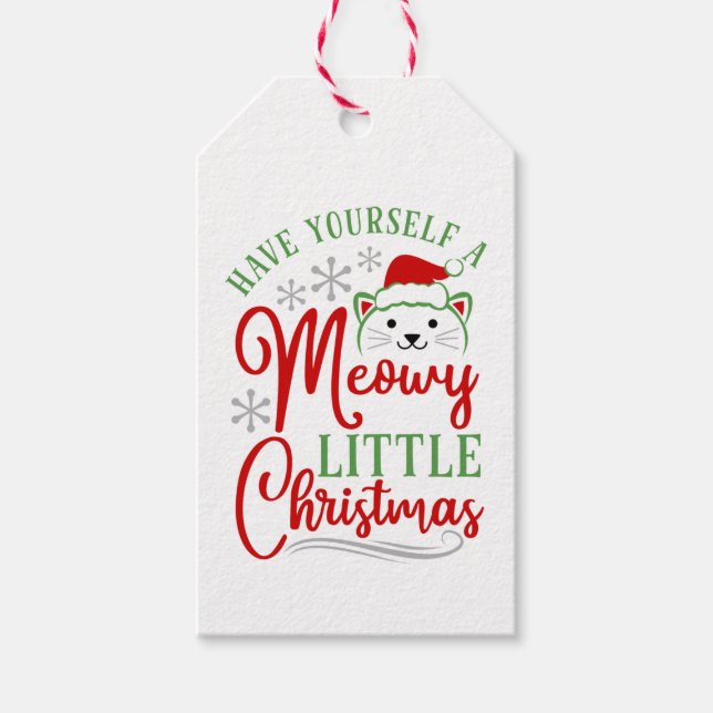Meowy Little Christmas Geschenkanhänger (Vorderseite)