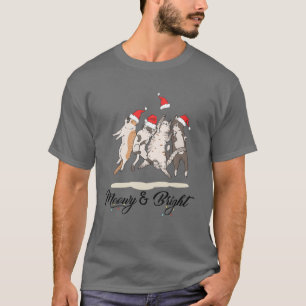 Meowy und hell Funny Funny Weihnachts Katze Pajama T-Shirt
