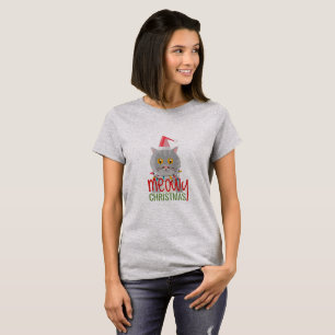 MEOWY Weihnachten Funny Cat Xmas Geschenk Dekorati T-Shirt