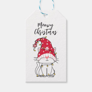 Meowy Weihnachten Funny Niedlich Cat Holiday Gift  Geschenkanhänger