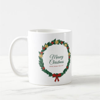 Meowy Weihnachten Katze Weihnachtsbecher, Stechpal Kaffeetasse