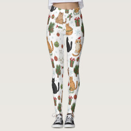 Meowy Weihnachten Katzenleggings - Geschenk für Ka Leggings