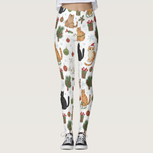 Meowy Weihnachten Katzenleggings - Geschenk für Ka Leggings