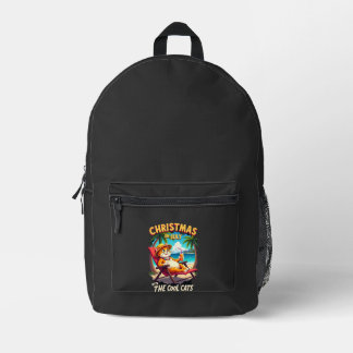 Meowy Weihnachten Sommer Weihnachten im Juli Chill Bedruckter Rucksack