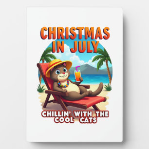 Meowy Weihnachten Sommer Weihnachten im Juli Chill Fotoplatte