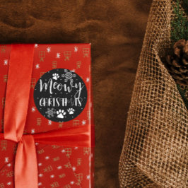 Meowy Weihnachts CAT vorhanden, PET, Custom CAT Runder Aufkleber