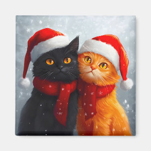 Meowy Weihnachts Winter Liebe Magnet