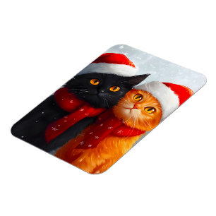 Meowy Weihnachts Winter Liebe Magnet
