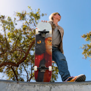 Meowy Weihnachts Winter Liebe Skateboard