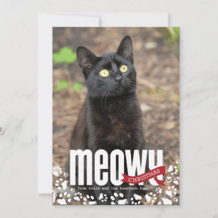 Meowy Weihnachtsfotokarte Feiertagskarte