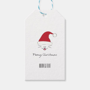 Meowy Weihnachtsgeschenk-Tag Geschenkanhänger