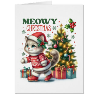 Meowy Weihnachtskarte
