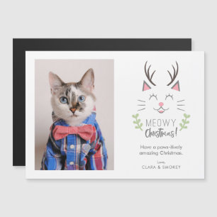 Meowy Weihnachtskatze mit Antlers Christmas Magnet