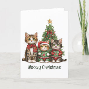Meowy Weihnachtskatzen Feiertagskarte