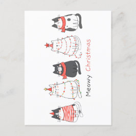 Meowy Weihnachtskatzen Feiertagspostkarte