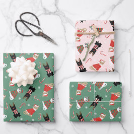 Meowy Weihnachtskatzen Geschenkpapier Set