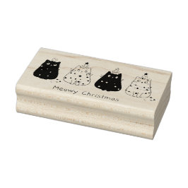 Meowy Weihnachtskatzen Gummistempel