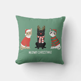 Meowy Weihnachtskatzen Kissen