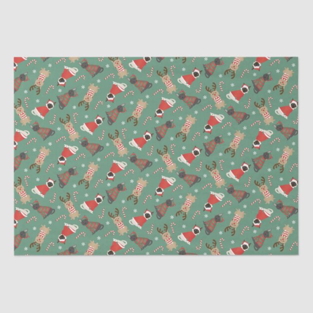 Meowy Weihnachtskatzen Seidenpapier (Vorderseite)