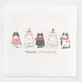 Meowy Weihnachtskatzen Serviette
