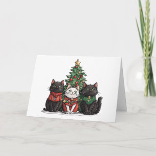 Meowy Weihnachtskatzenbaum Karte