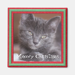 Meowy Weihnachtsrahmen anpassbare Kitty Magnet