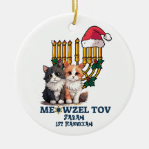 Meowzel Tov Niedlich Happy Hanukkah