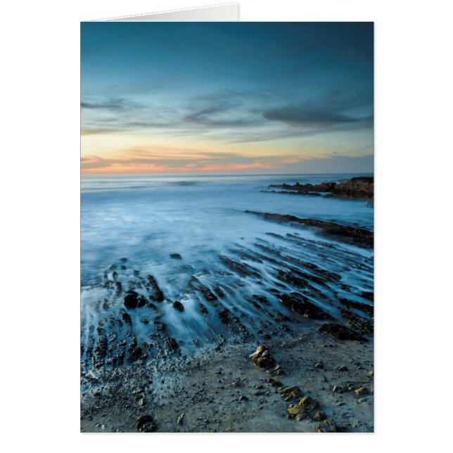 Mer bleue au coucher du soleil, Californie (Devant)