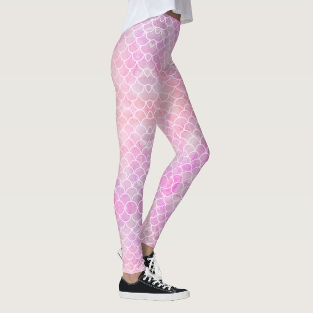 Mer Mama Sirène Motif Leggings (Droite)