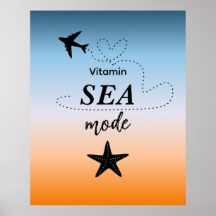 Mer vitaminée Mode Orange Art mural couleur d'été