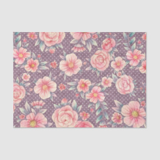 Meraki Pink Floral Series Design 14 Seidenpapier