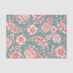 Meraki Pink Floral Series Design 15 Seidenpapier