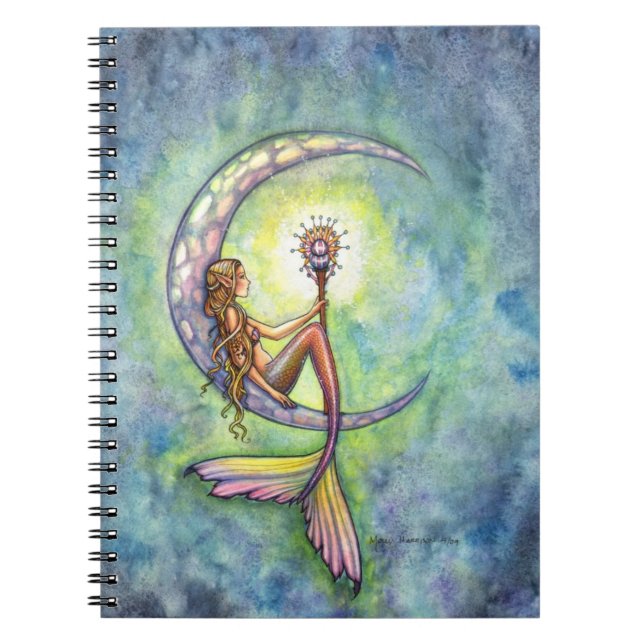 Meramid Mond Fantasy Notizbuch Notizblock (Vorderseite)