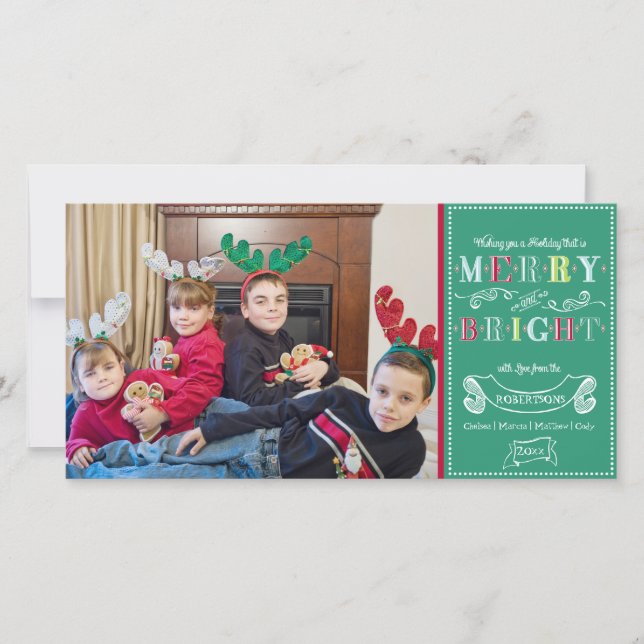 Meran n Bright Holidays Modernes Foto Weihnachten (Vorderseite)