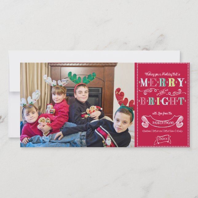 Meran n Bright Holidays Modernes Foto Weihnachten (Vorderseite)