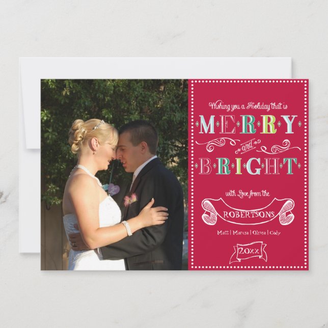 Meran n Bright Holidays Modernes Foto Weihnachten (Vorderseite)