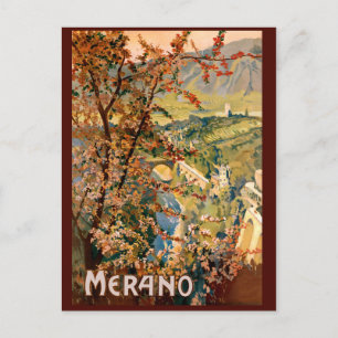 Meran Stadt, Italien Postkarte
