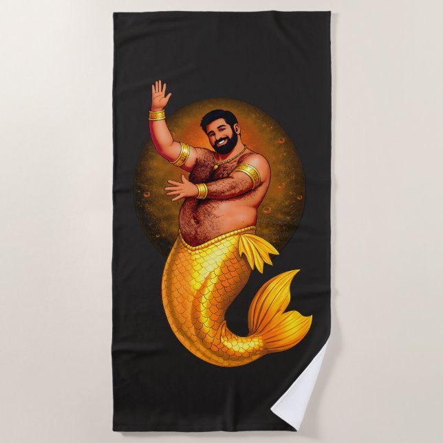 Merbear Lagoon - Rashid Al-Bahr Strandtuch (Vorderseite)