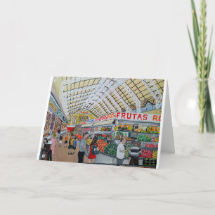 Mercado Central de Valencia Malerei von Alfred Fox Karte