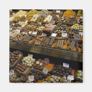 Mercat de Sant Josep, verschiedene Schokoladenküch Magnet