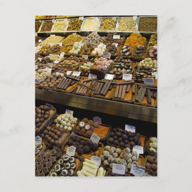 Mercat de Sant Josep, verschiedene Schokoladenküch Postkarte (Vorderseite)
