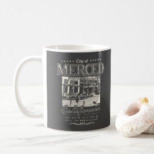 MERCED CITY DOWNTOWN - KALIFORNIEN VINTAGE KAFFEETASSE